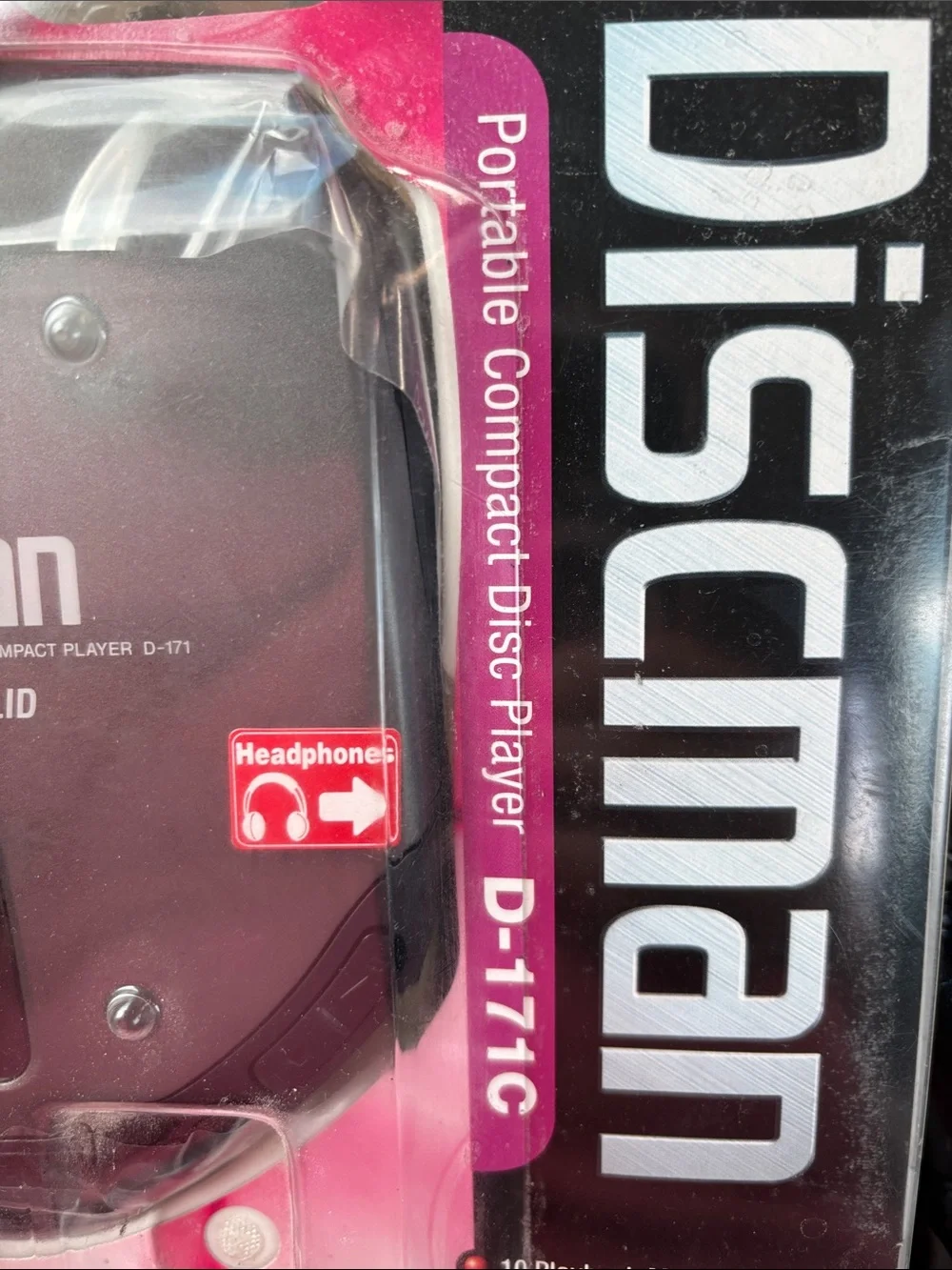 Sony Discman Portable CD Player - Black and Pink Packaging